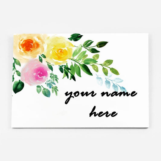 Nature's Canvas - Hand-crafted Floral Nameplate - Rectangle