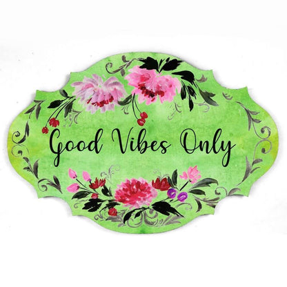 Hand-painted Customized Name Plate - Victorian Red Floral