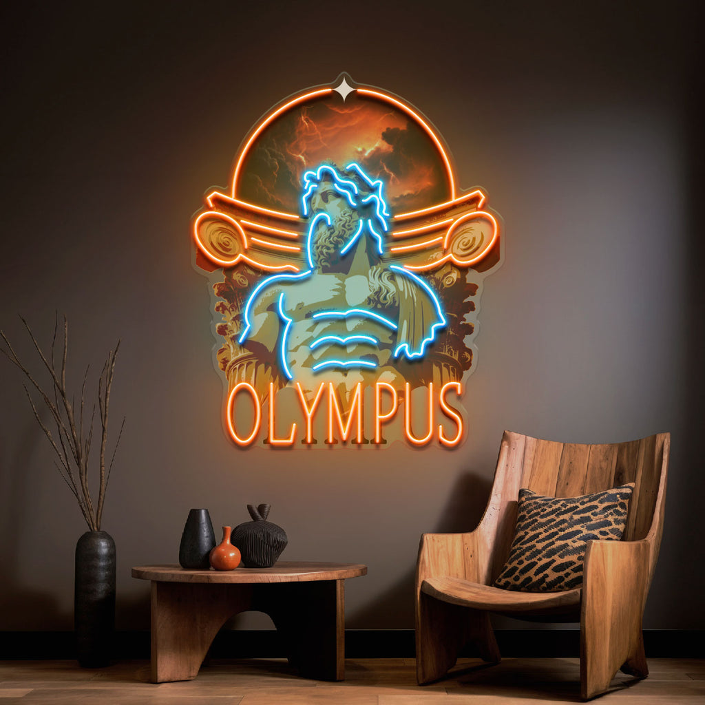 Olympus God Collapse Art LED Neon Sign Light Pop Art