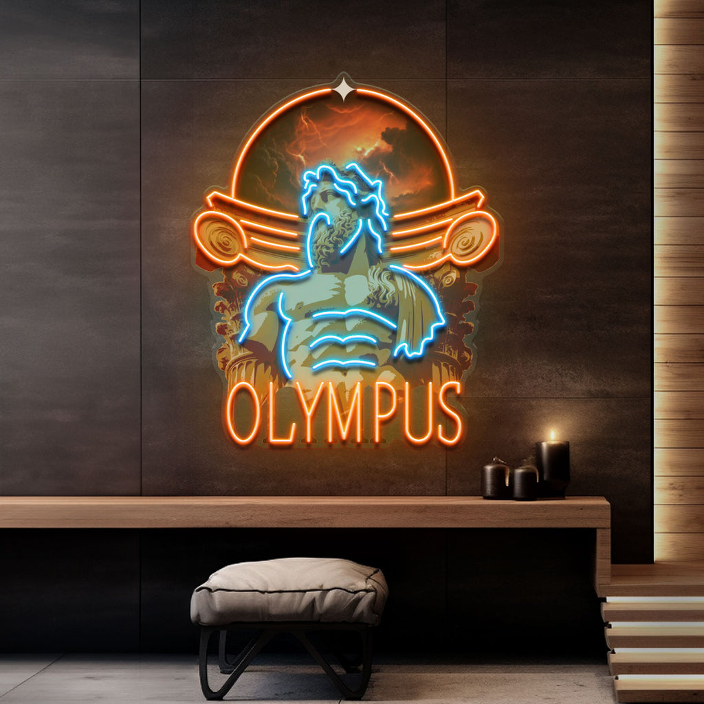 Olympus God Collapse Art LED Neon Sign Light Pop Art