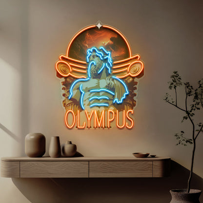 Olympus God Collapse Art LED Neon Sign Light Pop Art