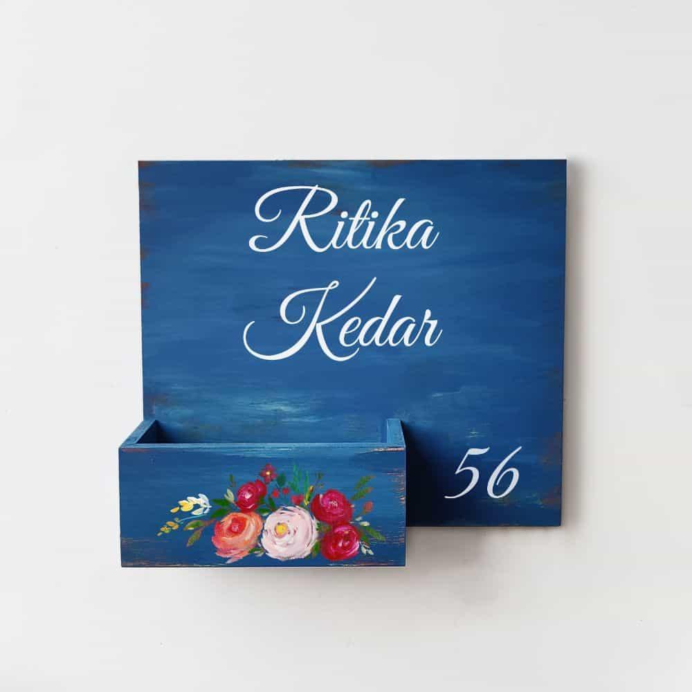 Hand-painted Customized Planter Name Plate - Flower Bed