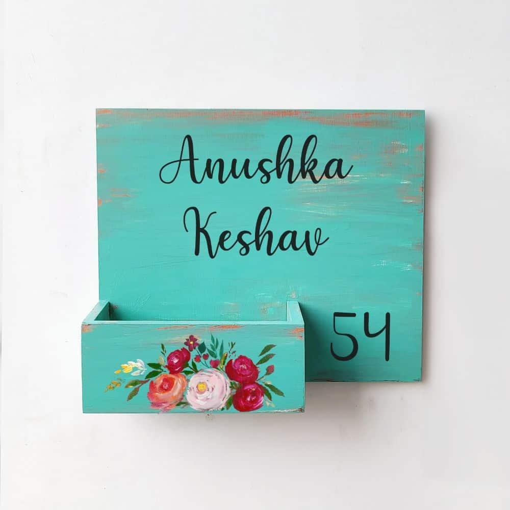 Hand-painted Customized Planter Name Plate - Flower Bed