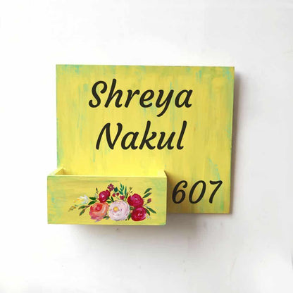 Hand-painted Customized Planter Name Plate - Flower Bed