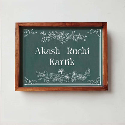 Chaya - Handcrafted Framed Nameplate