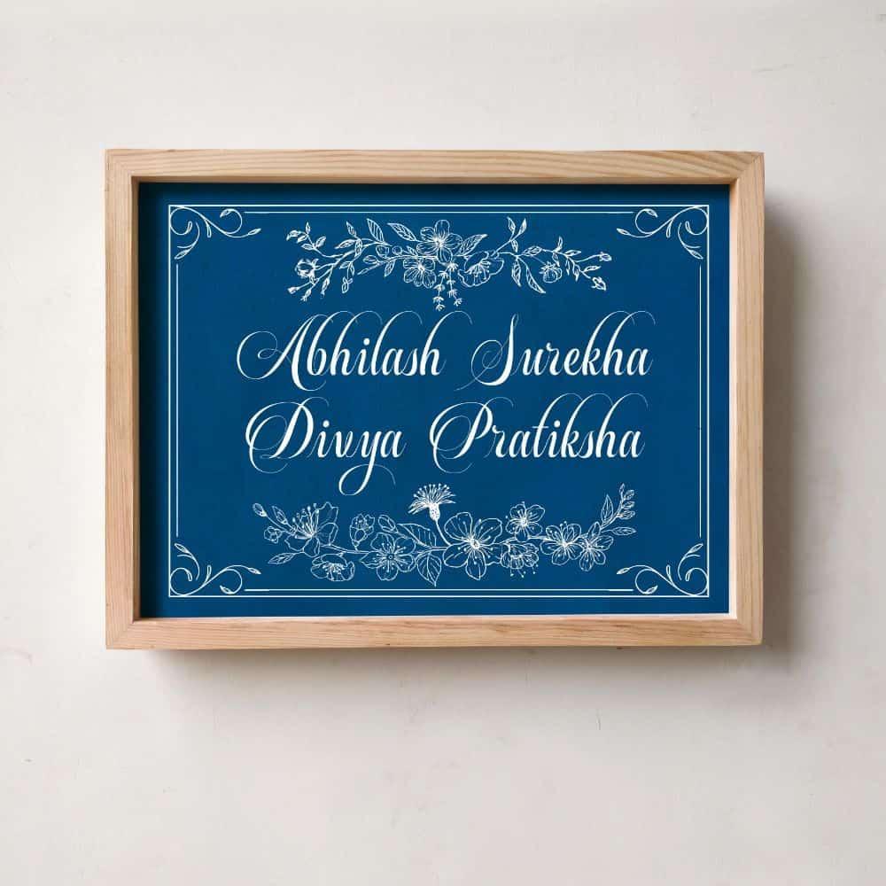 Chaya - Handcrafted Framed Nameplate