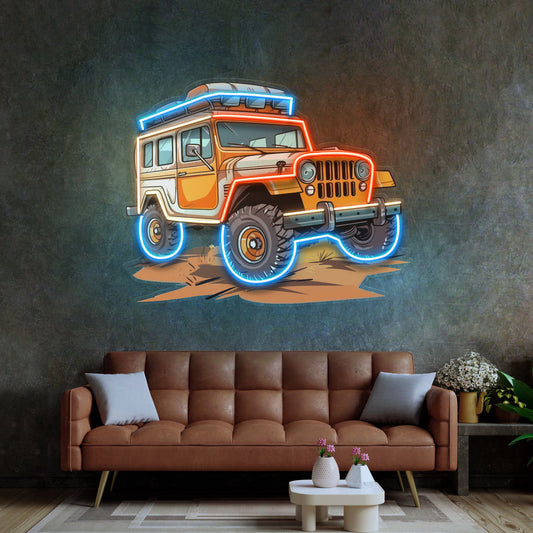 Adventure Jeep LED Neon Sign Light Pop Art