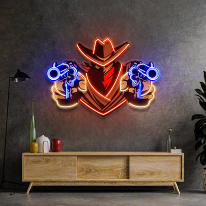 Aiming Guns LED Neon Sign Light Pop Art