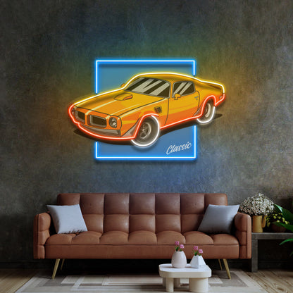 Classic Yellow Car LED Neon Sign Light Pop Art