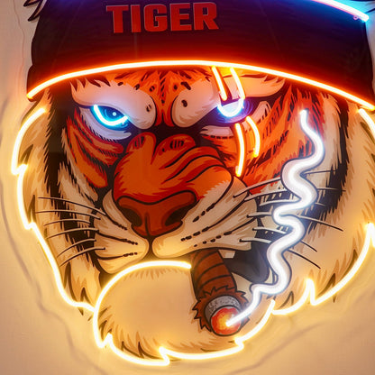 Tiger Smoking LED Neon Sign Light Pop Art