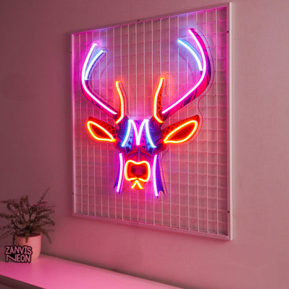 Decorative Deer LED Neon Sign Light Pop Art