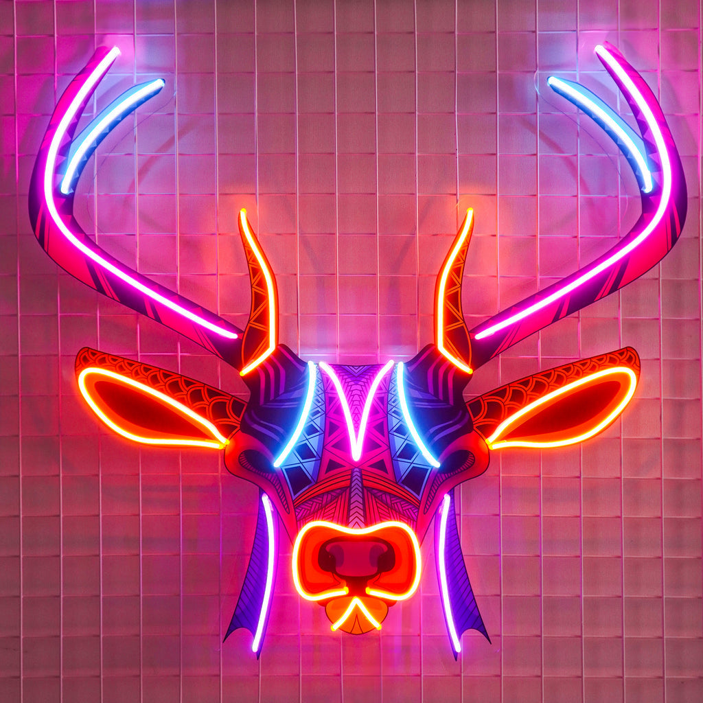 Decorative Deer LED Neon Sign Light Pop Art