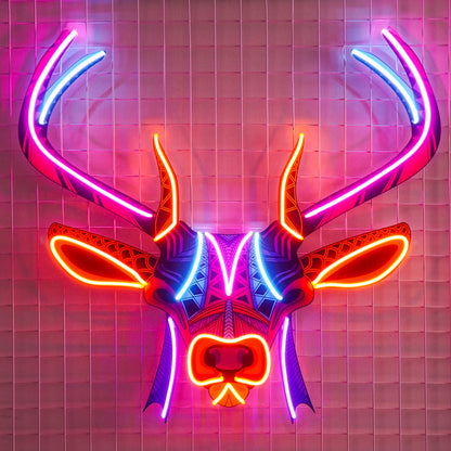 Decorative Deer LED Neon Sign Light Pop Art