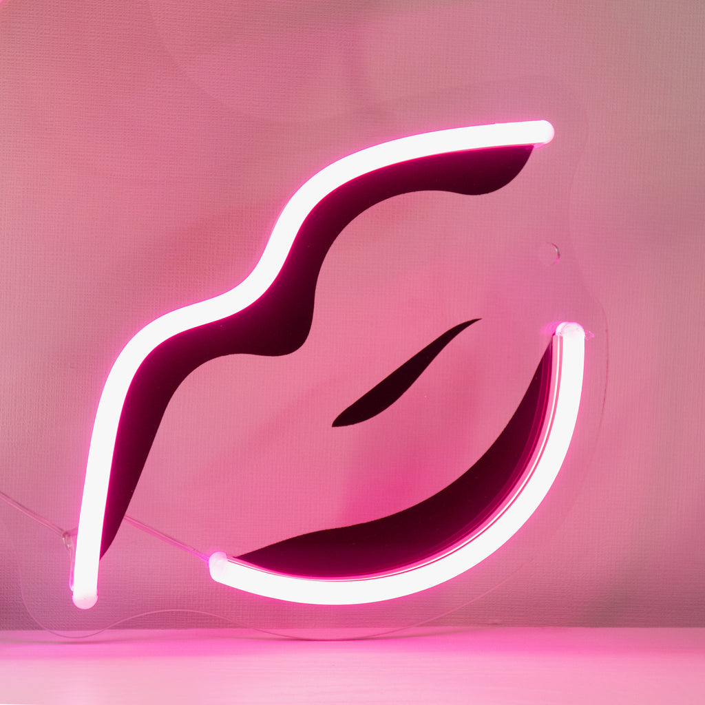 Abstract Face With Hearts LED Neon Sign Light