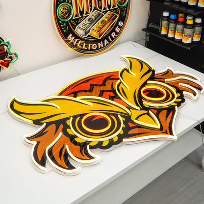 Brown Owl LED Neon Sign Light Pop Art