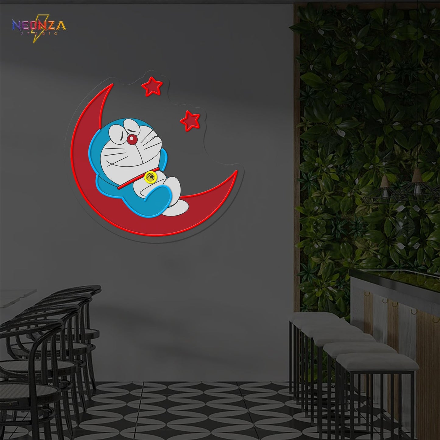 Doraemon Neon Sign Artwork