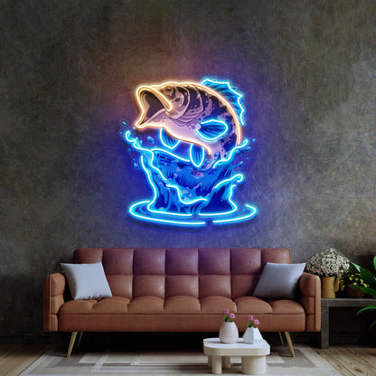 Fish Relax With Water LED Neon Sign Light Pop Art