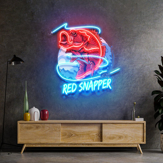 Red Snapper LED Neon Sign Light Pop Art