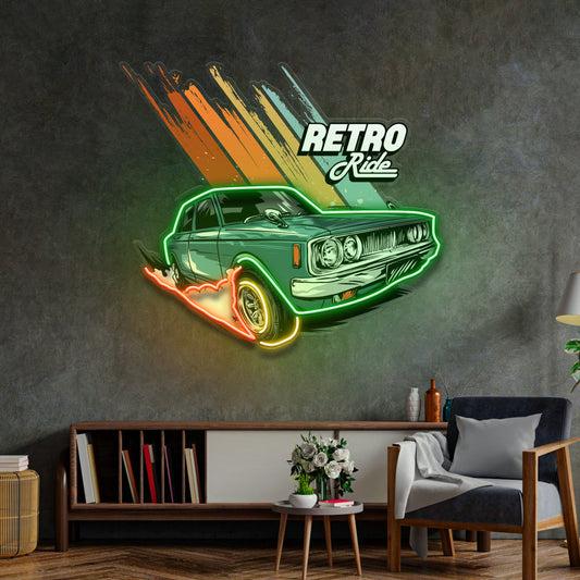 Retro Ride LED Neon Sign Light Pop Art