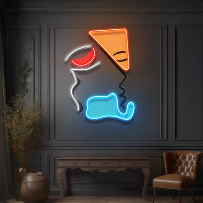 Simple Shape Of Face LED Neon Sign Light