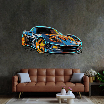 Sports Car LED Neon Sign Light Pop Art