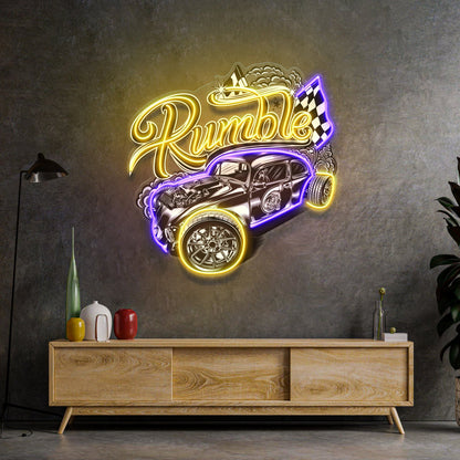 Super Power Label LED Neon Sign Light Pop Art