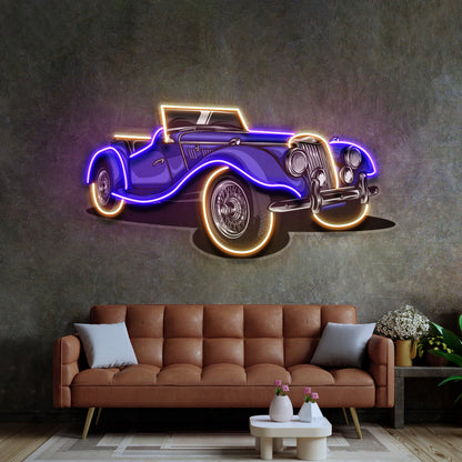 Vintage Classic Car LED Neon Sign Light Pop Art