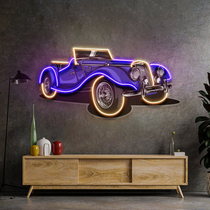 Vintage Classic Car LED Neon Sign Light Pop Art