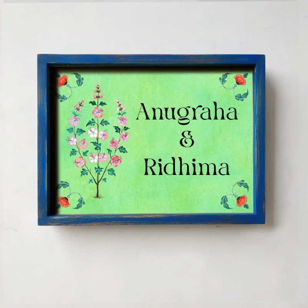 Basant - Handcrafted Framed Nameplate