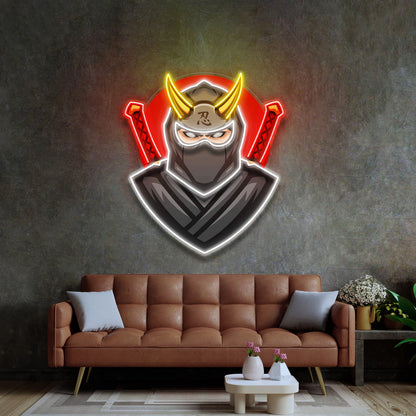 Black Ninja LED Neon Sign Light Pop Art