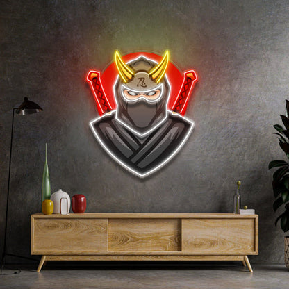 Black Ninja LED Neon Sign Light Pop Art