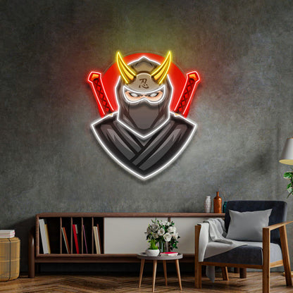 Black Ninja LED Neon Sign Light Pop Art