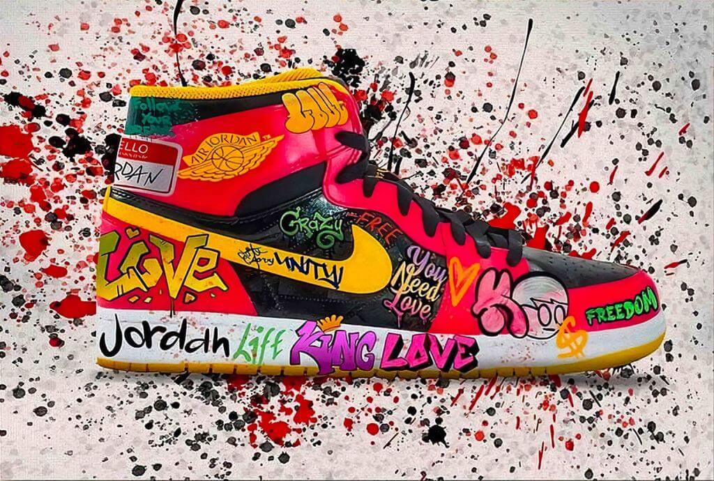 Nike Air Jordan 1 - Red Graffiti