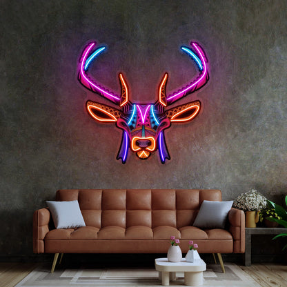 Decorative Deer LED Neon Sign Light Pop Art