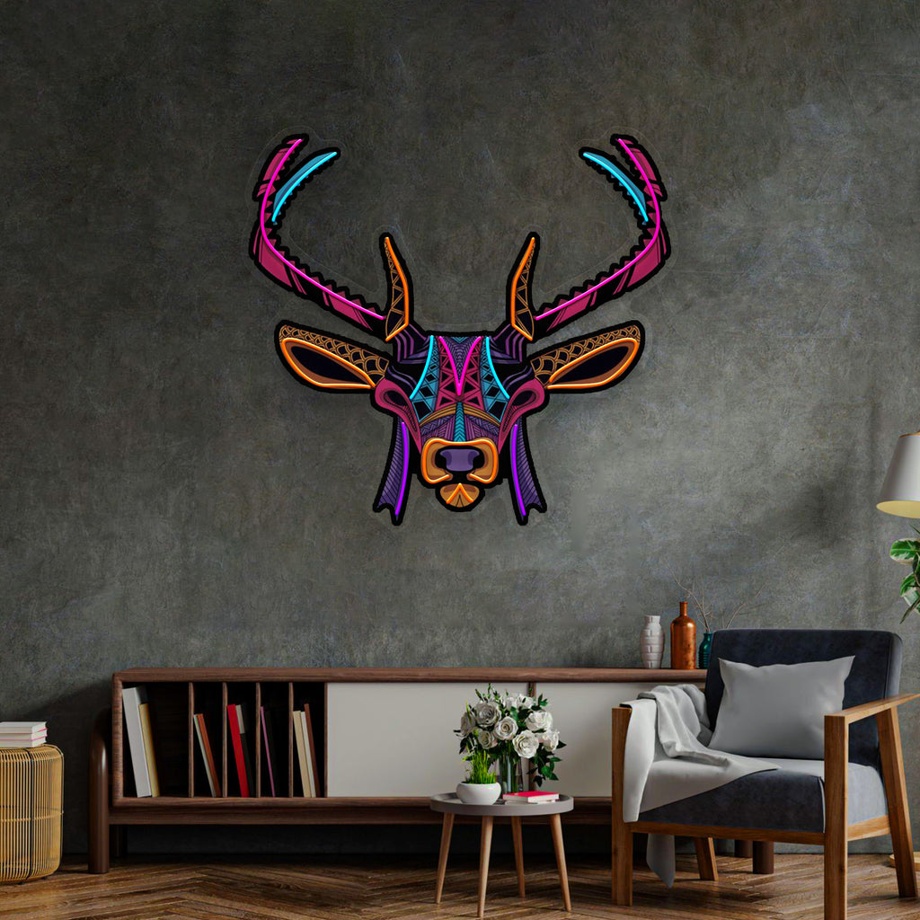 Decorative Deer LED Neon Sign Light Pop Art