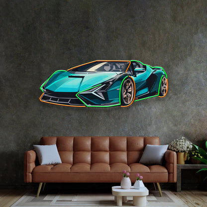 Hypercar LED Neon Sign Light Pop Art