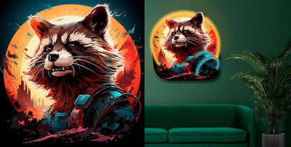 Rocket (Guardians Of the Galaxy) Led Neon Acrylic Artwork