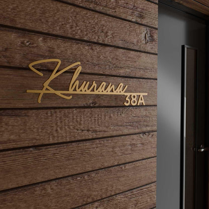 Khurana - Cutout Steel Name Plate