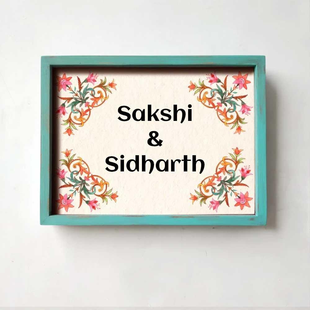 Kona - Handcrafted Framed Nameplate - Red