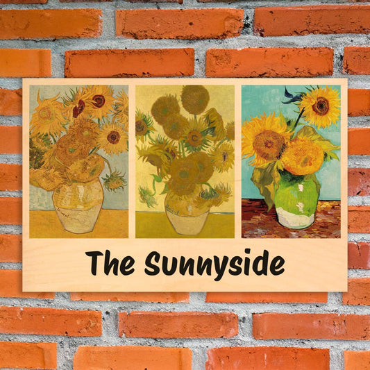 Sunflowers - Wooden Name Plate