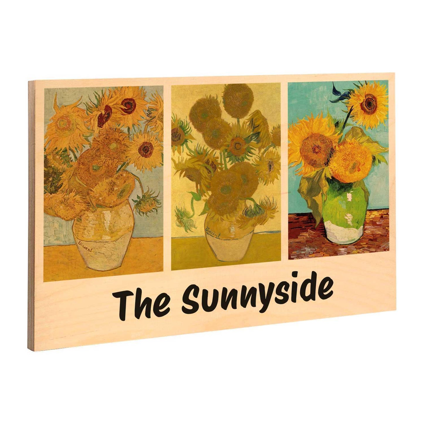 Sunflowers - Wooden Name Plate