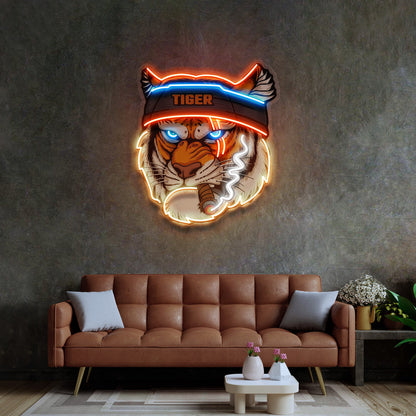 Tiger Smoking LED Neon Sign Light Pop Art