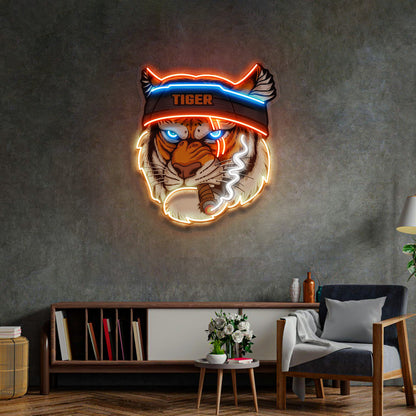 Tiger Smoking LED Neon Sign Light Pop Art