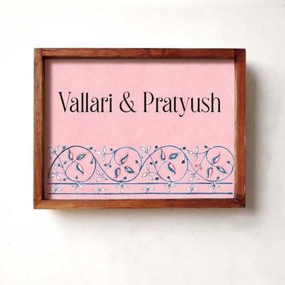 Veli - Handcrafted Framed Nameplate - Blue