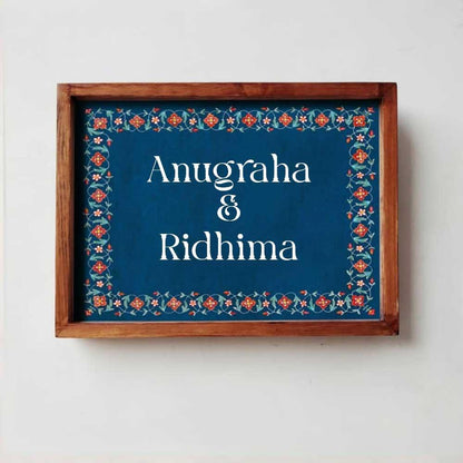 Veli - Handcrafted Framed Nameplate - Red Border