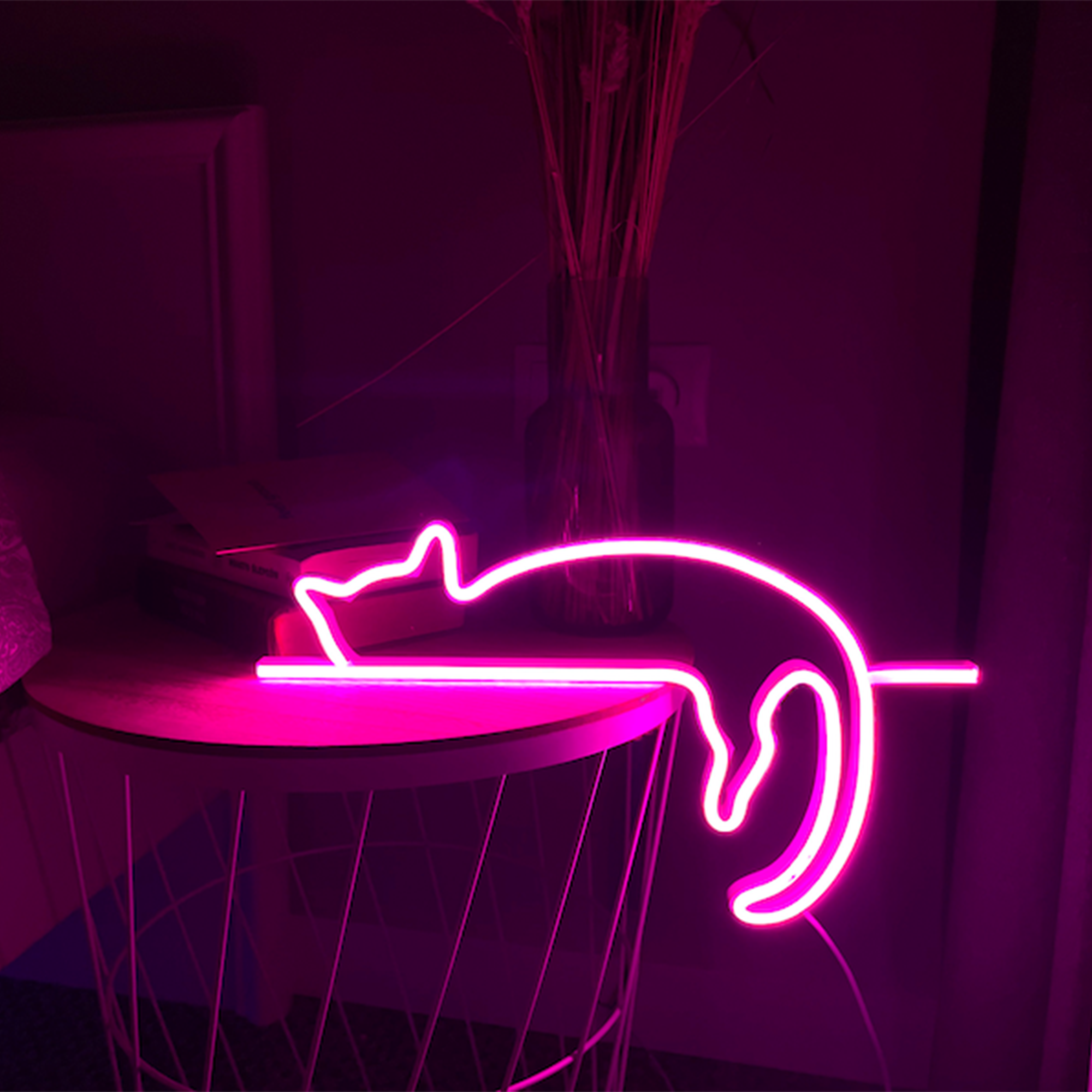 Buy Cat neon sign art decor Neon light wall art signs cute cat decor ...