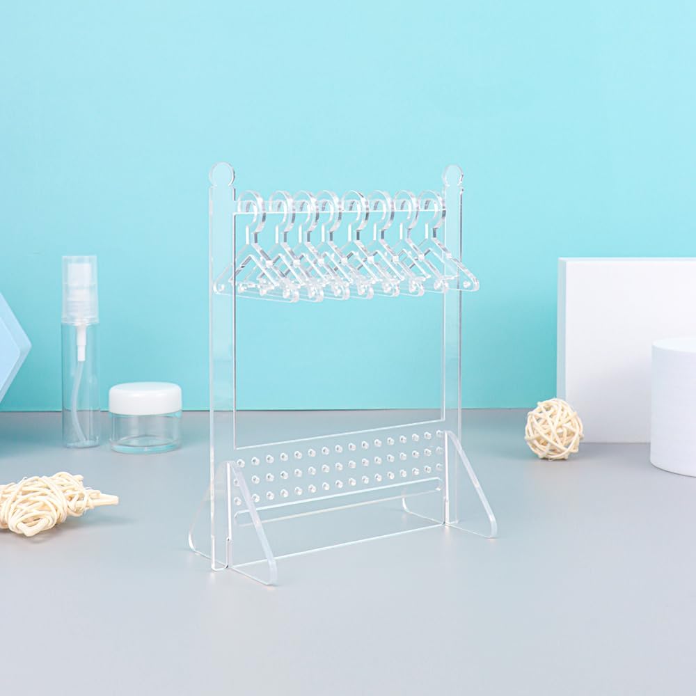 Yalikop 2 Pcs Acrylic Earring Display Earring Holder for Girls Earring  Display Stands for Selling Earring Organizer Clear Earrings Display  Pegboards Wood Base Girls Room Decor, 104 Holes : Amazon.in: Jewellery