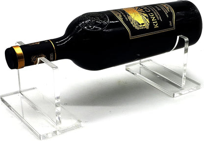 Wine Bottle Holder Floating Acrylic Stand Rack/Holder Counter Top Display Case Riser