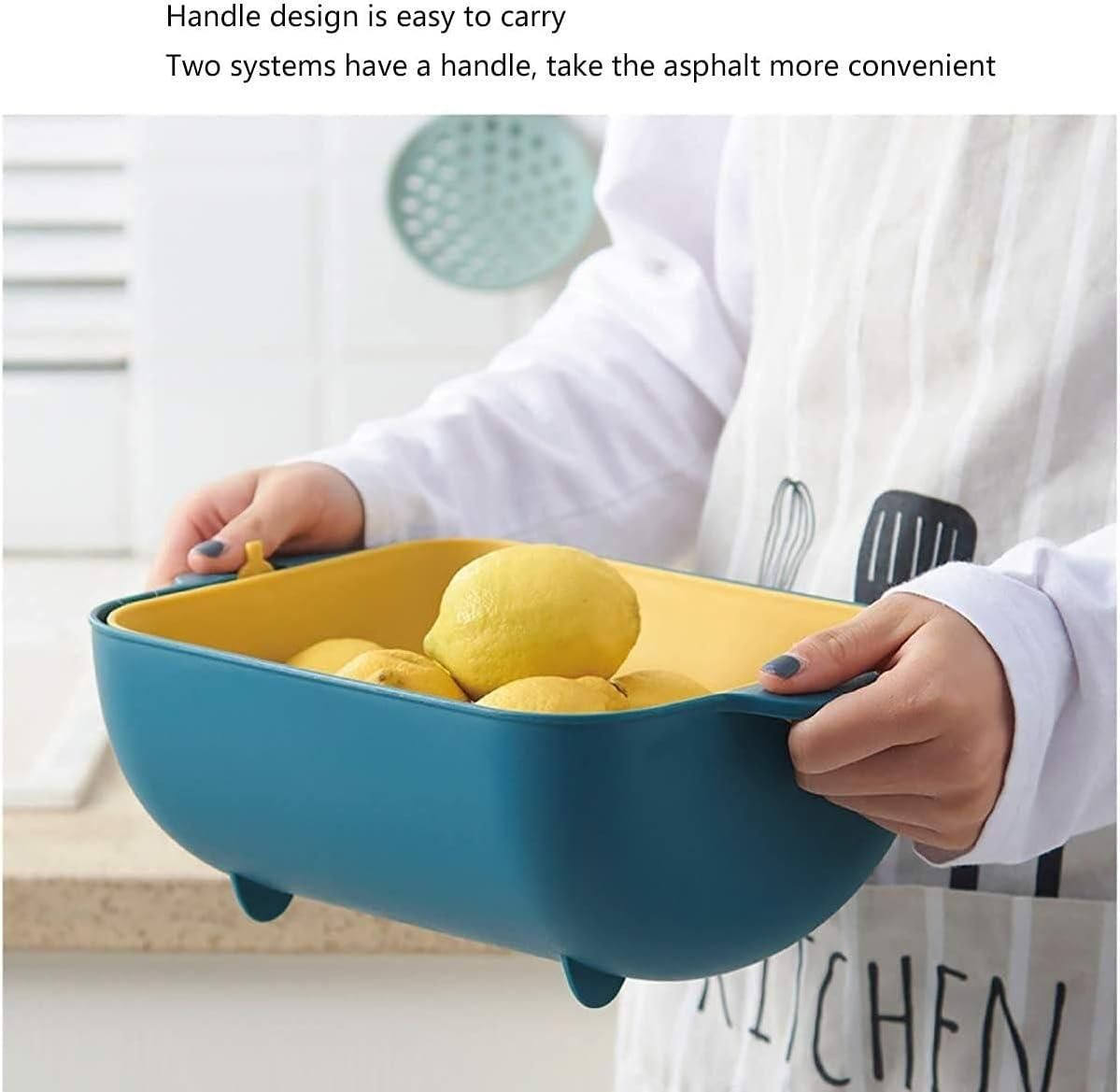 Multi-Functional Plastic Washing Vegetables and Fruit Draining Basket Strainer