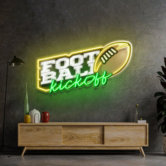 Football Kickoff Led Neon Acrylic Artwork